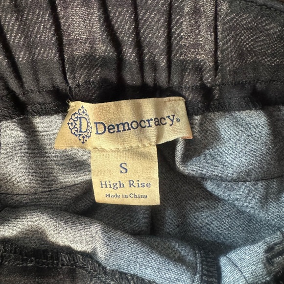 Democracy Black and Gray High Rise Pants - Picture 2 of 5